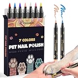 Dog Nail Polish Pen, 7 Colors Pet Nail Polish to Create Beautiful Nails Ideas with Girl Pets Dog Grooming, Fun Pets Accessories Nail Polish Pens Quick Dry & Easy to Use