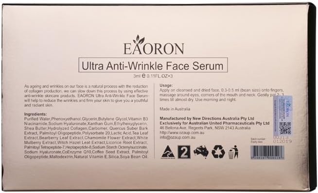 Eaoron Ultra Anti-Wrinkle Face Serum 3ml3 packs