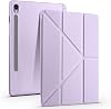 Kilifplus Case Compatible with Samsung Galaxy Tab S10 Lite Tri Folding Silicone Pen Fitted Foldable Stand PU Leather Soft Cover, Tablet Case [Smart Cover, Sleep Mode] - Lilac
