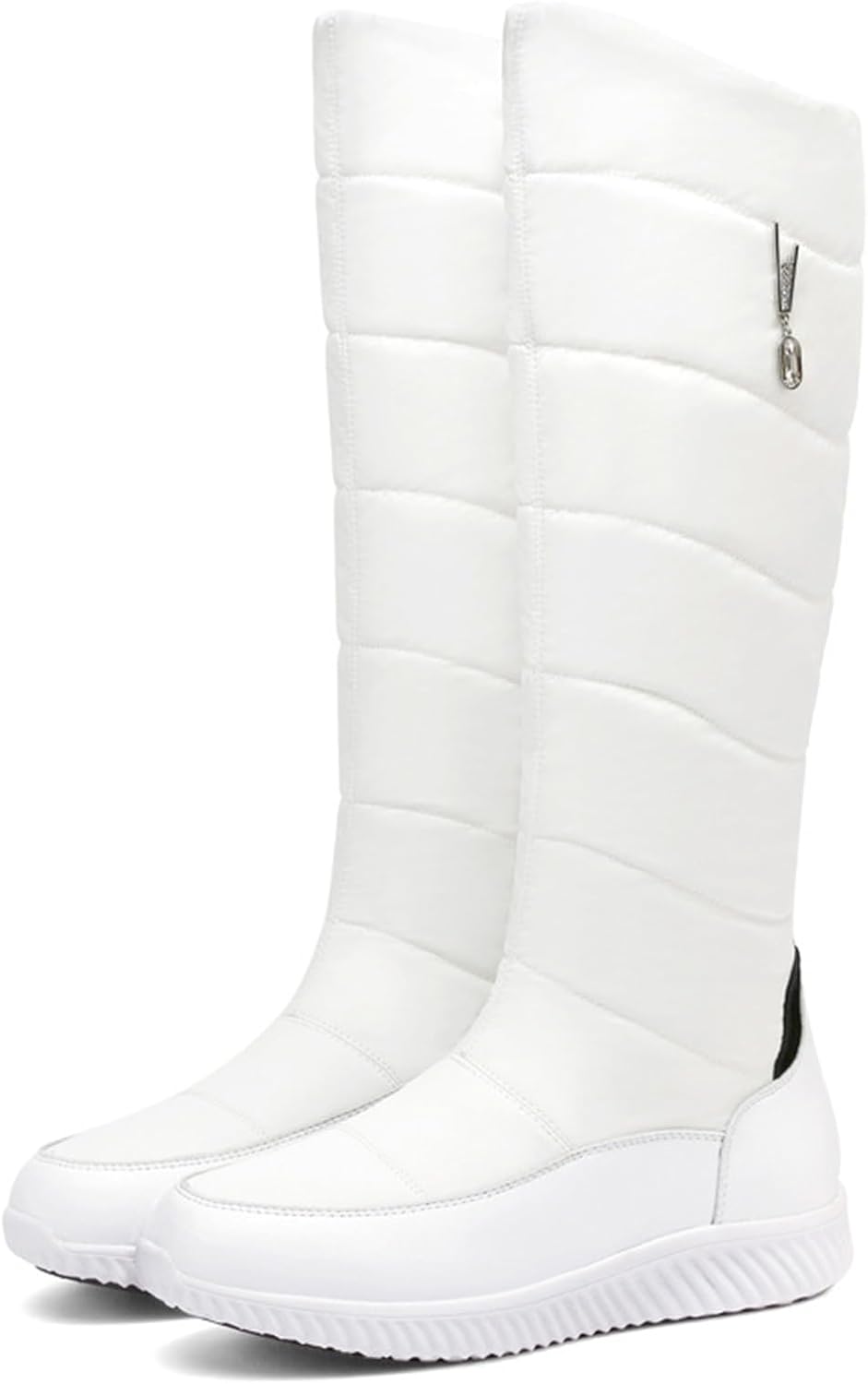 Women's Winter Warm Fur Lined Snow Boots Waterproof Rainproof Wide Barrel Moccasin Knee-High Boots Suitable For Ice And Snow, Snow, Daily Travel