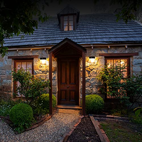 Brimmel Solar Sconce Lights Outdoor Aluminum Solar Wall Lights Motion Sensor, Dusk To Dawn Solar Wall Lights Waterproof Solar Sconce Lantern Wall Mount Light For Wall Porch Front Door Garage Backyard #TOP6