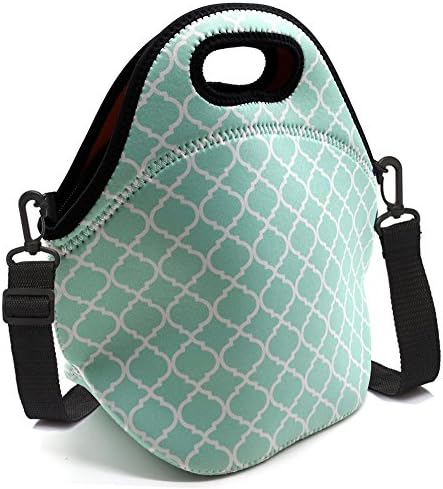 ALLENLIFE Waterproof cute small neoprene lunch bag Insulated handbags Lunch Box Cooler Bag for school children teen girls women