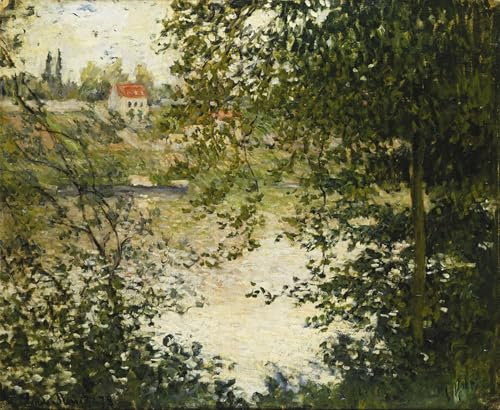 Lienzo decorativo Árboles de la isla Lajatte de Monet para pared de dormitorio (60x90cm)