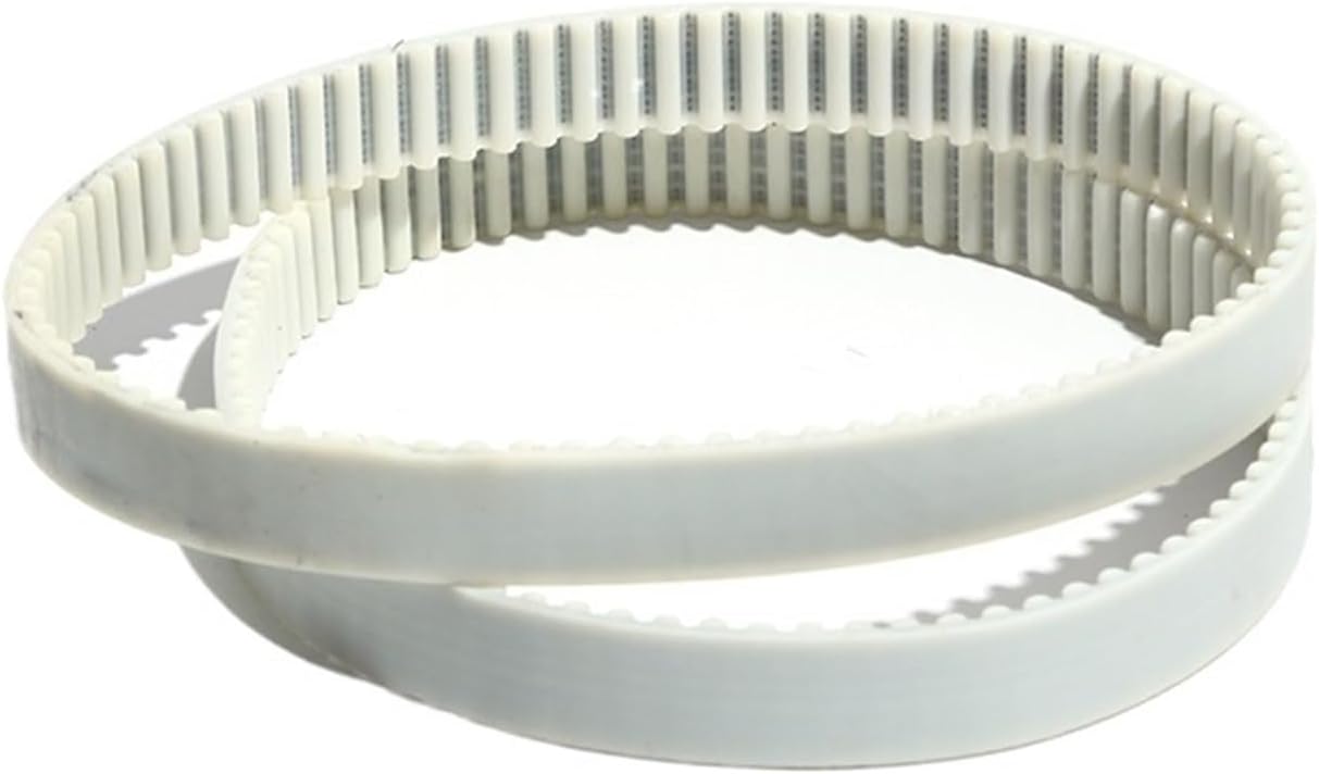 Polyurethane HTD5M Belt 15/20/25/30mm Width White PU Transmission Pulley Belt 545/550/560/570/580/595mm Belt