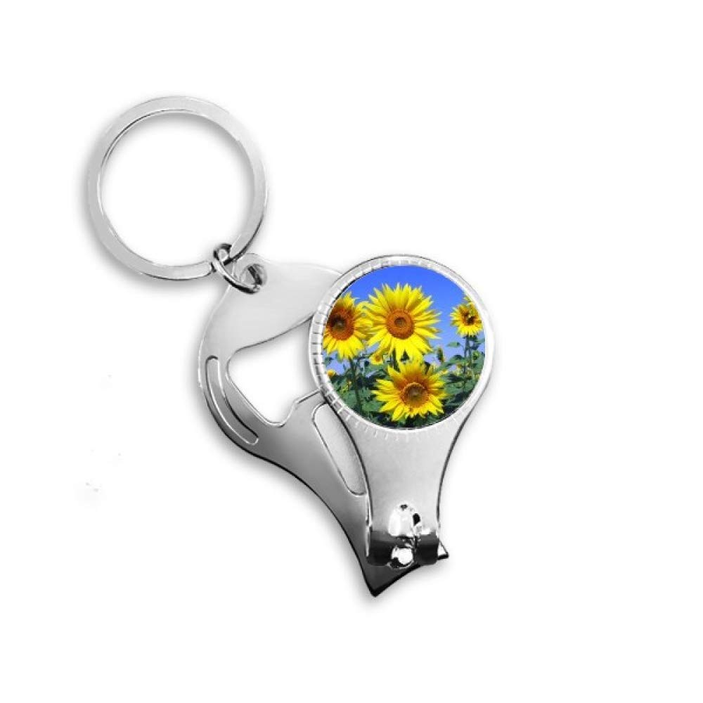 Coupe-ongles Sunshine Flowers bleu ciel pour bébé enfant accessoire manucure forme tournesol