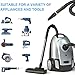 NEMTMCUA 2 Pcs Vacuum Cleaner Adapter, Universal Vacuum Hose Reducer Hose Adaptor Kit,5-Layer Vacuum Hose Connector,Vacuum Cleaner Power Tool for Dust Extraction Vacuum Cleaner Conversion, Black