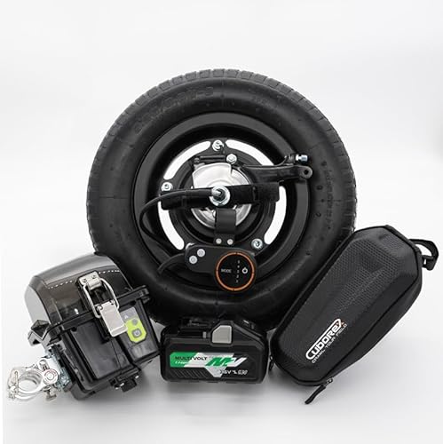 【バッテリー・充電器付き】E-Cat kit2 イーキャットキット2 NETIS KT-240129-A 一輪車自動化タイヤ 農作業 農業 生コン コンクリート 1輪車 ねこ車 手押し車 傾斜地 アシストタイヤ バッテリー 2時間動作 Cubo Rex キ