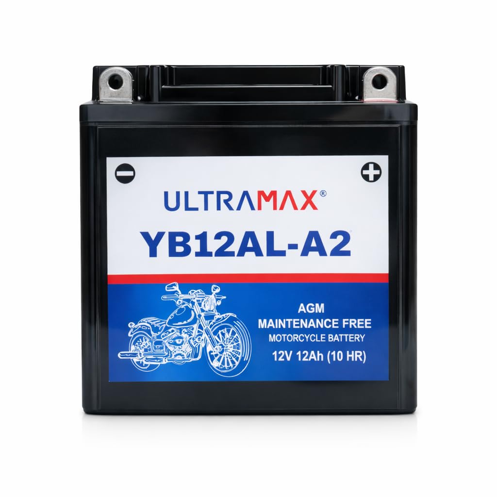 UltraMax YB12AL-A2, 12V 12AH 135CCA Motorbike Motorcycle Battery