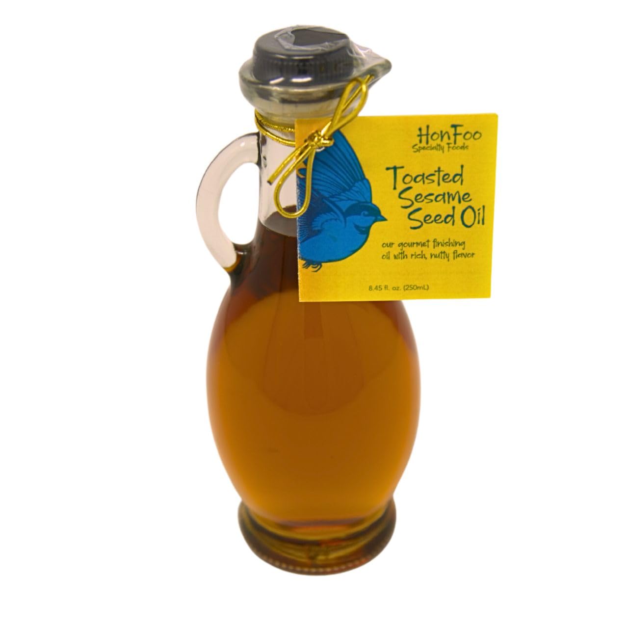 HonFoo Toasted Sesame Oil, 8.45 Fl Oz Glass Decorative Bottle, It’s Toasted