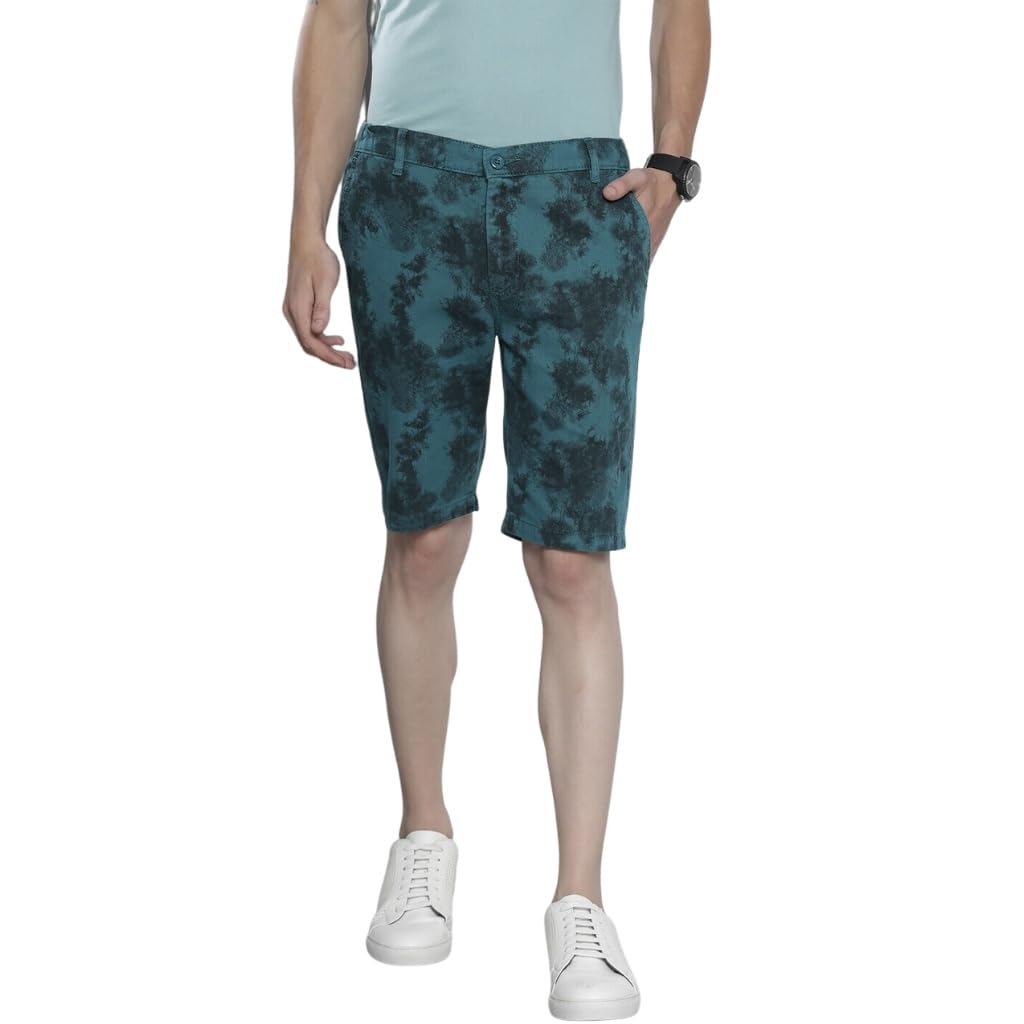 the indian garage co Men Slim Fit Printed Mid-Rise Shorts-picture-10
