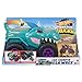Hot Wheels Monster Trucks Car Chompin' Mega-Wrex, Large Toy Monster Truck & Toy Car, Eats & Poops 1:64 Scale Vehicles, Lights & Sounds