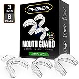 Mouth Guard for Grinding Teeth PHOEBE Night Dental Guards for Teeth Grinding,Kid Mouth Guard Mouldable Tooth Bite Guard Stop Teeth Grinding Eliminates Bruxism 6PCS