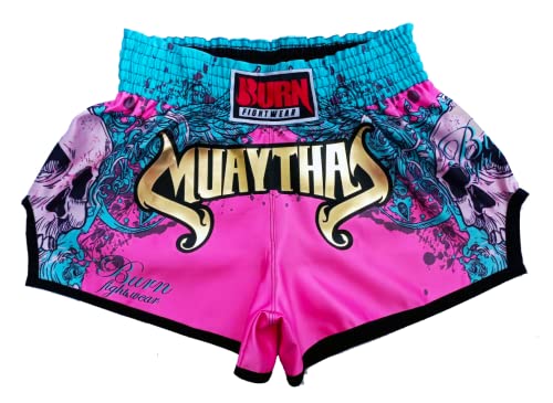 Short Muay Thai Calção Modelo Tailandês - Rosa Gold (P)