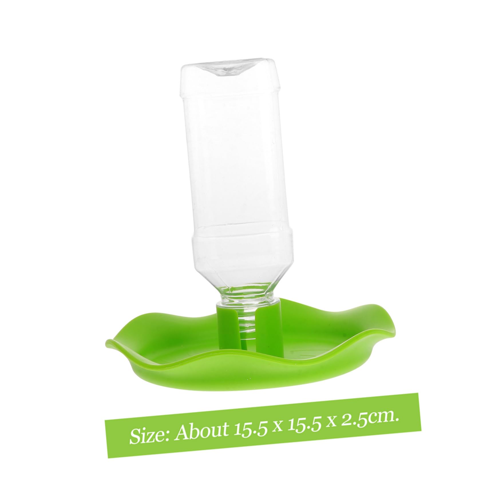 ibasenice Plastic Reptile Water Dish Automatic Feeder Basin for Tortoise Lizard Easy-Clean Design