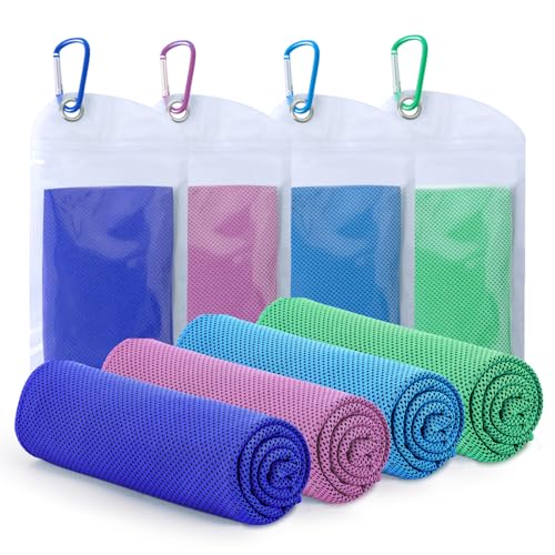 Cooling Towels for Neck and Face - Soft Breathable Chilly Towel, Sweat Wraps, Cool Rags Quick Dry Towel for Hot Weather, Workout, Sports, Yoga, Gym, Hiking, Running, Trips, Golf