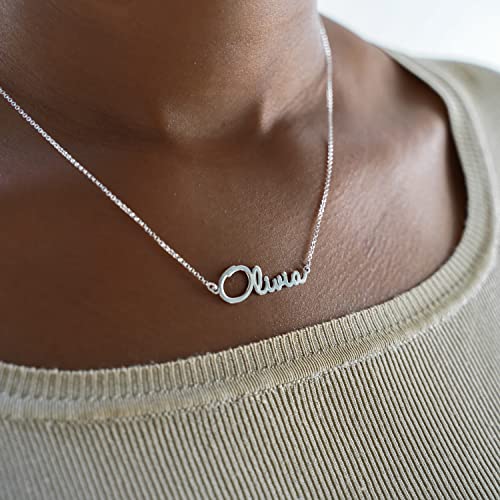 AJ's Collection Name Necklace Personalized Sterling Silver Custom Name Necklace3