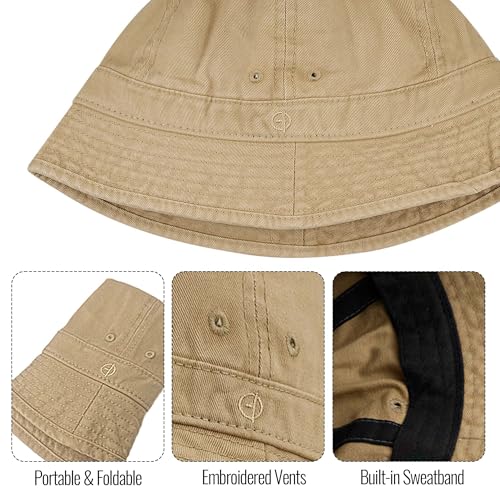 Sombrero tipo bucket lavado estilo retro unisex miniatura 5