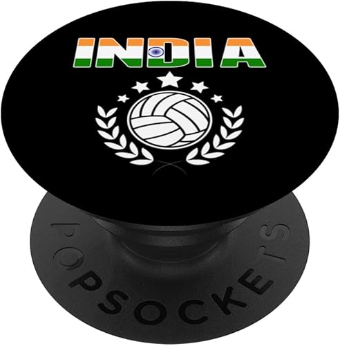 India Volleyball Fans Jersey Pride Indian Flag Sport Lovers PopSockets Swappable PopGrip