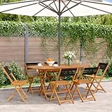 Photo Gallery aijuukjp mobili - sedie pieghevoli da giardino, 6 pezzi, in legno massello di acacia, colore: nero Photo Gallery aijuukjp mobili - sedie pieghevoli da giardino, 6 pezzi, in legno massello di acacia, colore: nero
