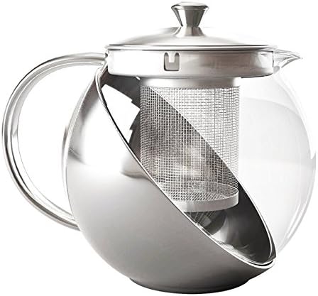 Bule Para Chá Em Vidro e Inox Com Infusor 700ML 5507KH