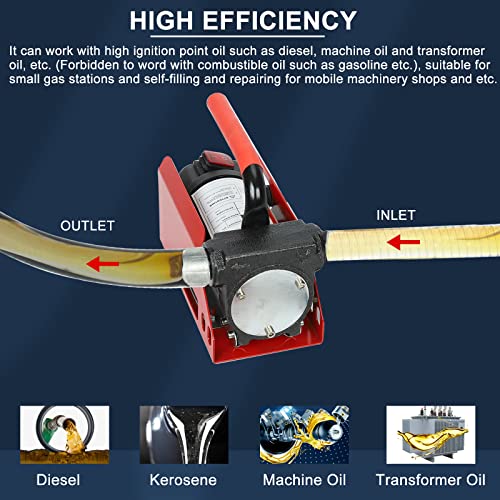12V Diesel Fuel Transfer Pump Kit, 10 GPM / 40 LPM