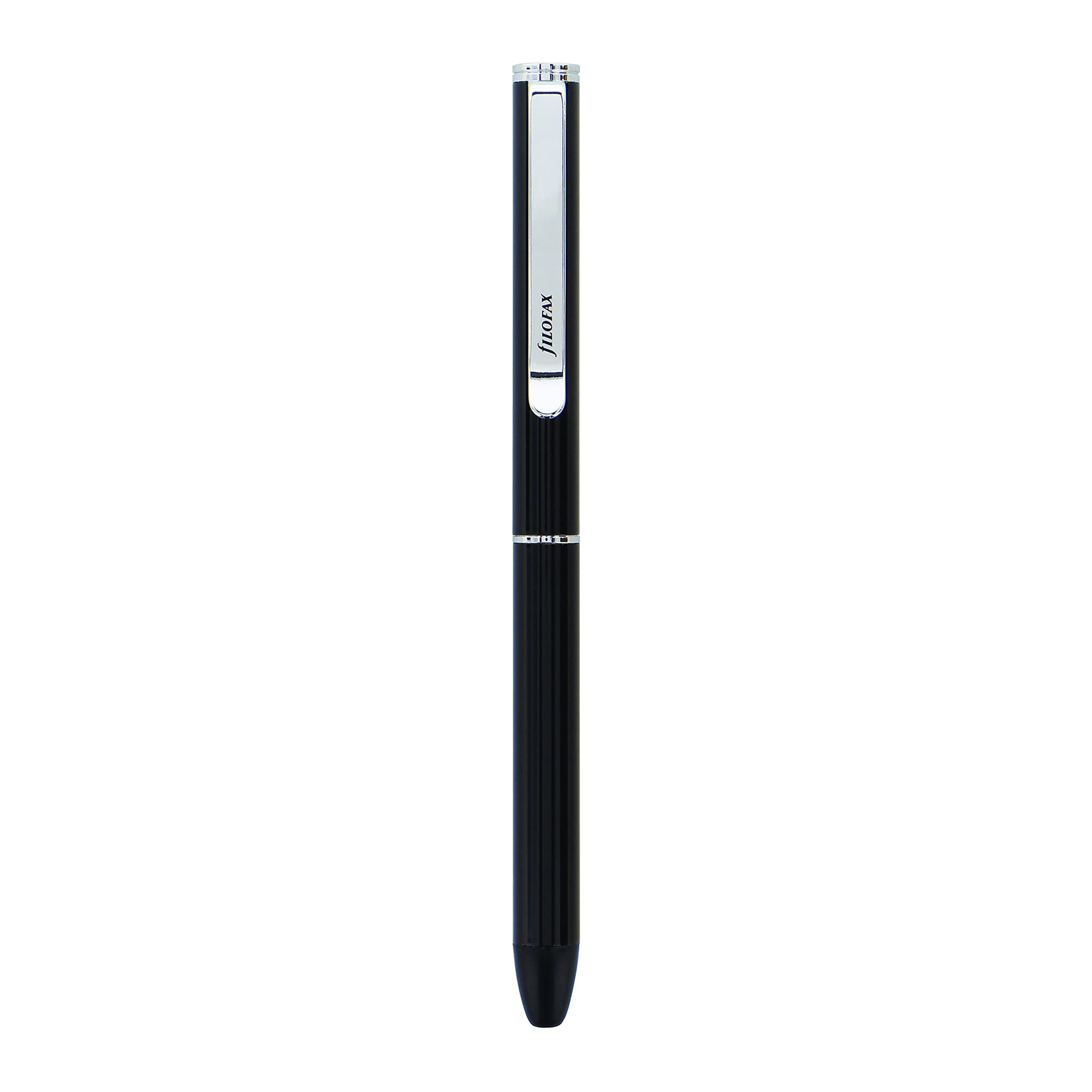 Filofax Erasable Ballpoint Pen, Classic Monochrome Collection, Black, Black Ink (R149000)