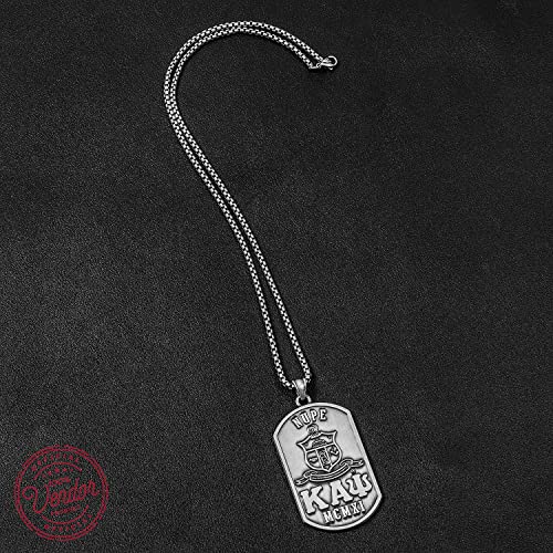 BBGreek Kappa Alpha Psi Fraternity Paraphernalia - Official Vendor - Dog Tag Pendant Necklace with 24 Inch Rope Chain3