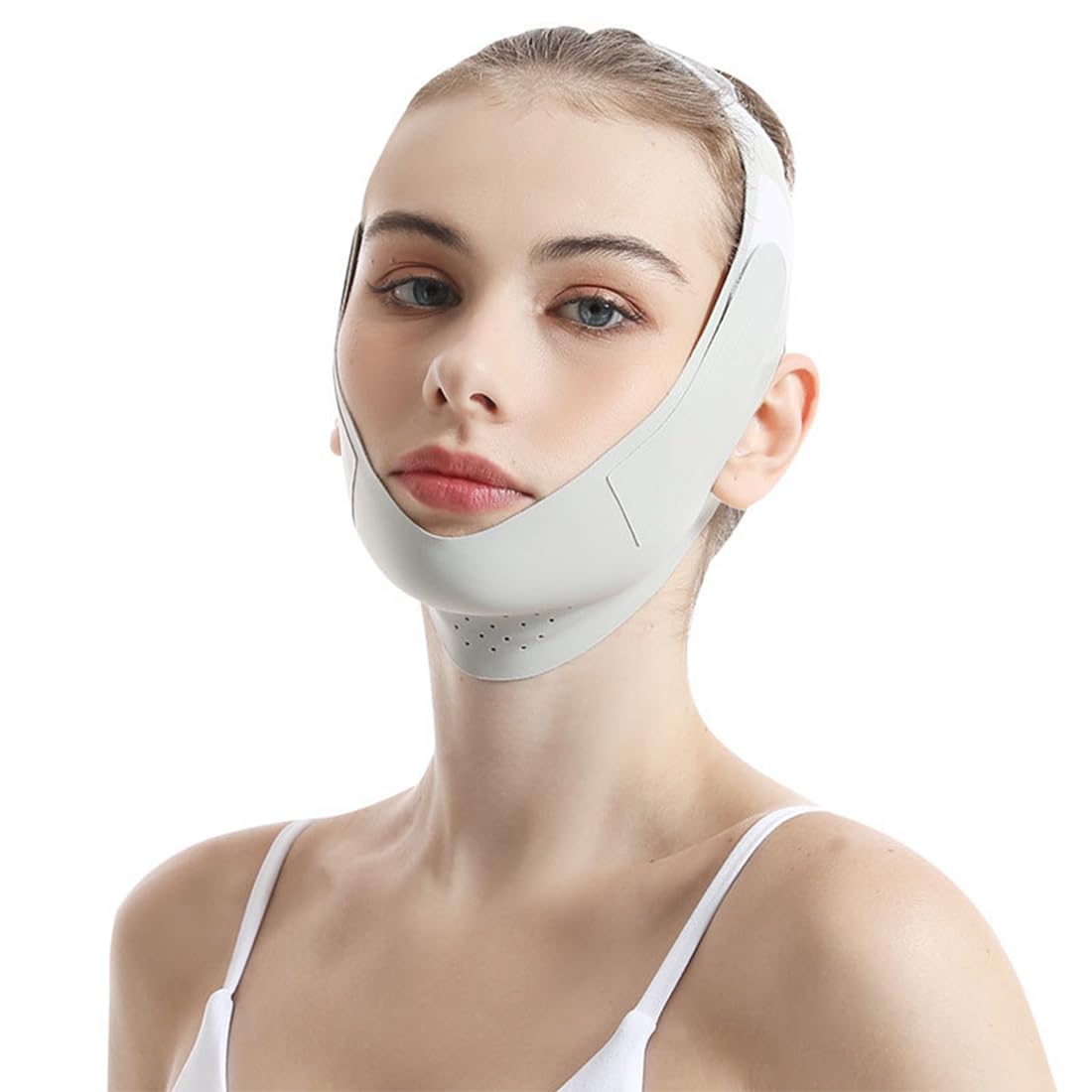 Doppio Mento Maschera Viso Snellente,Maschere Riutilizzabili a V,Fascia per il lifting del viso per il dimagrimento,per il viso Per Facciale a forma di V per viso rassodante anti-rughe