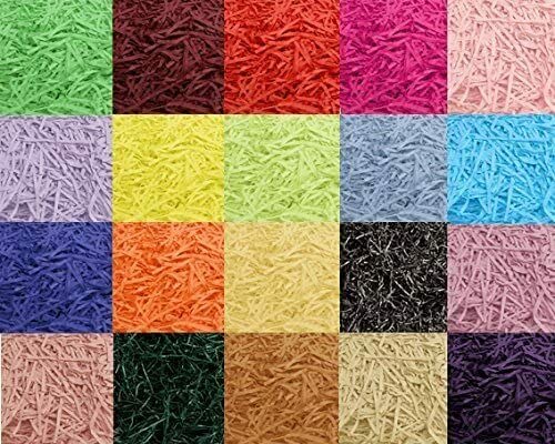 TRTO Coloured Soft Shredded Tissue Paper Hamper Gift Box Filler Packaging Useful for Decoration