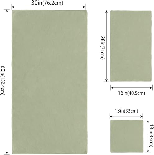 Miniatura 4 de Sage Green Bath Towels for Bathroom Set - Luxury Towels Gifts for Women,Quick Dry Beach Kitchen Hand Hair Face Yoga Workout Gym Towel and Dish