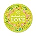 24 adesivi fatti a mano con amore, colore verde, per matrimonio