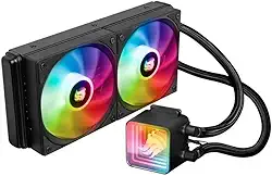 Water Cooler Pichau Aqua 240S ARGB 240mm Preto | Radiador 272mm | Fluxo 58CFM | PCH-AQA240S-BK01