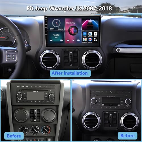 Car Radio Replacement for Jeep Wrangler JK 2007-2018: 8Core 4GB+64GB Stereo by Konifo - Used condition - Image 2