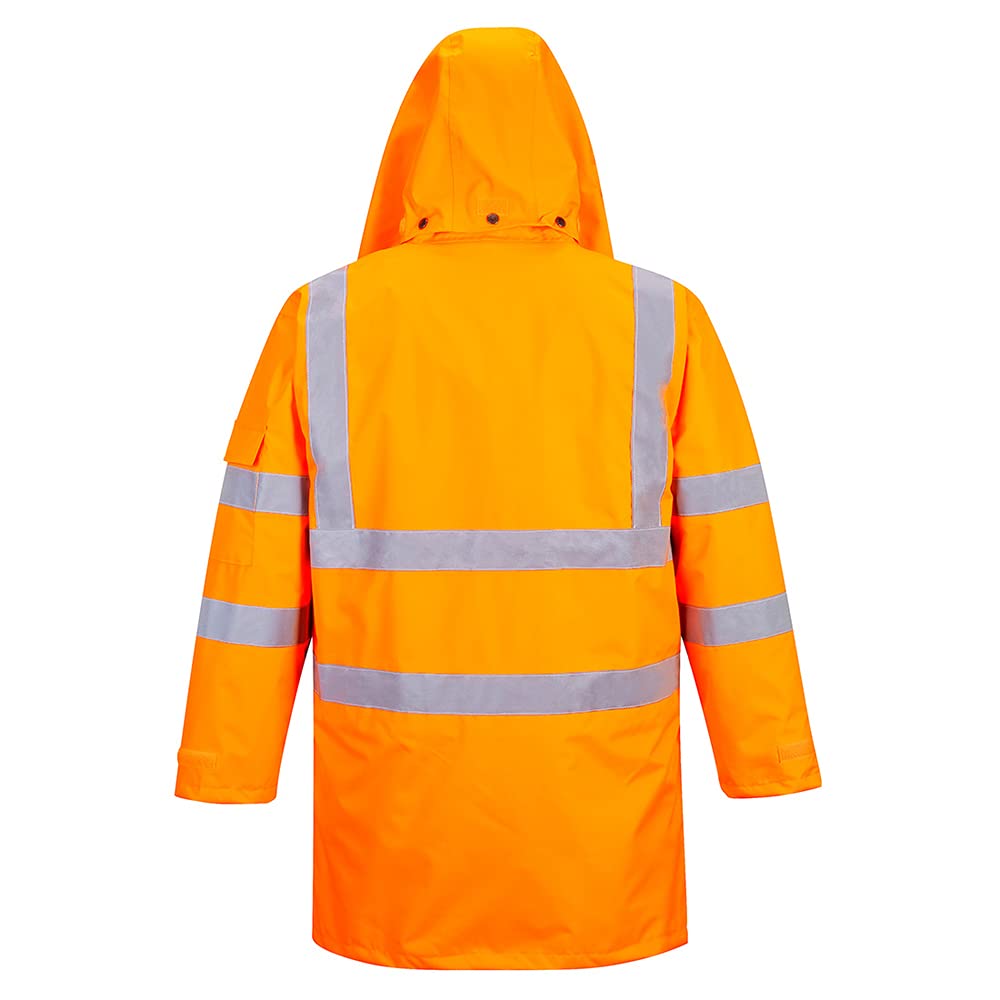 Portwest Parka 7 En 1 De Alta Visibilidad Traffic, Ris, Tamaño: 5XL, Color: Naranja, RT27ORR5XL