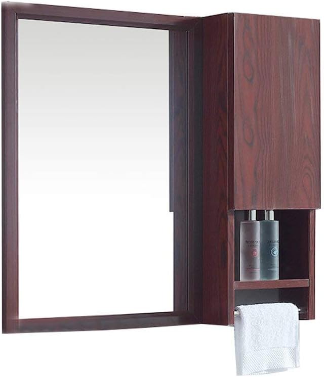 Space Aluminum Bathroom Side Cabinet Wall-Mounted Washable Vanity Mirror Cabinet with Shelves (Color : #2)