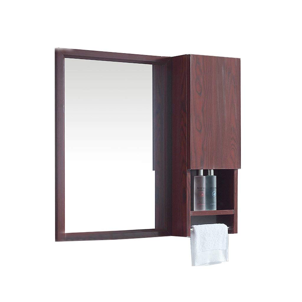 TYUHDUYUR Space Aluminum Bathroom Side Cabinet Wall-Mounted Washable Vanity Mirror Cabinet with Shelves (Color : #2)