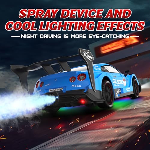 Image of Remote Control Car RC Drift Car 1:16 Scale 4WD RC Vehicle with LED Lights 2.4GHz 30km /h RTR High Speed Racing Sport Toy for Adults Boys Girls Kids Gift 2Pcs Rechargeable Battery