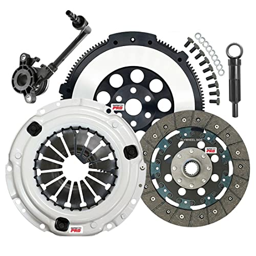 ClutchMaxPRO Heavy Duty OEM Clutch Kit & Chromoly Flywheel with Slave Cylinder Compatible with 2011-2017 Nissan Juke 2017-2019 Sentra 1.6L Turbo MR16DDT (CP06255HDRWS-LSF06055-CK)