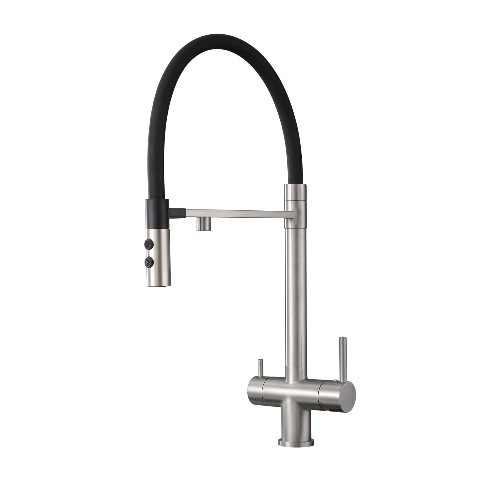 Fanjubei Brushed Kitchen 304 Stainless Steel Magnetic Rotating Hot And Cold Water Purification Faucet,