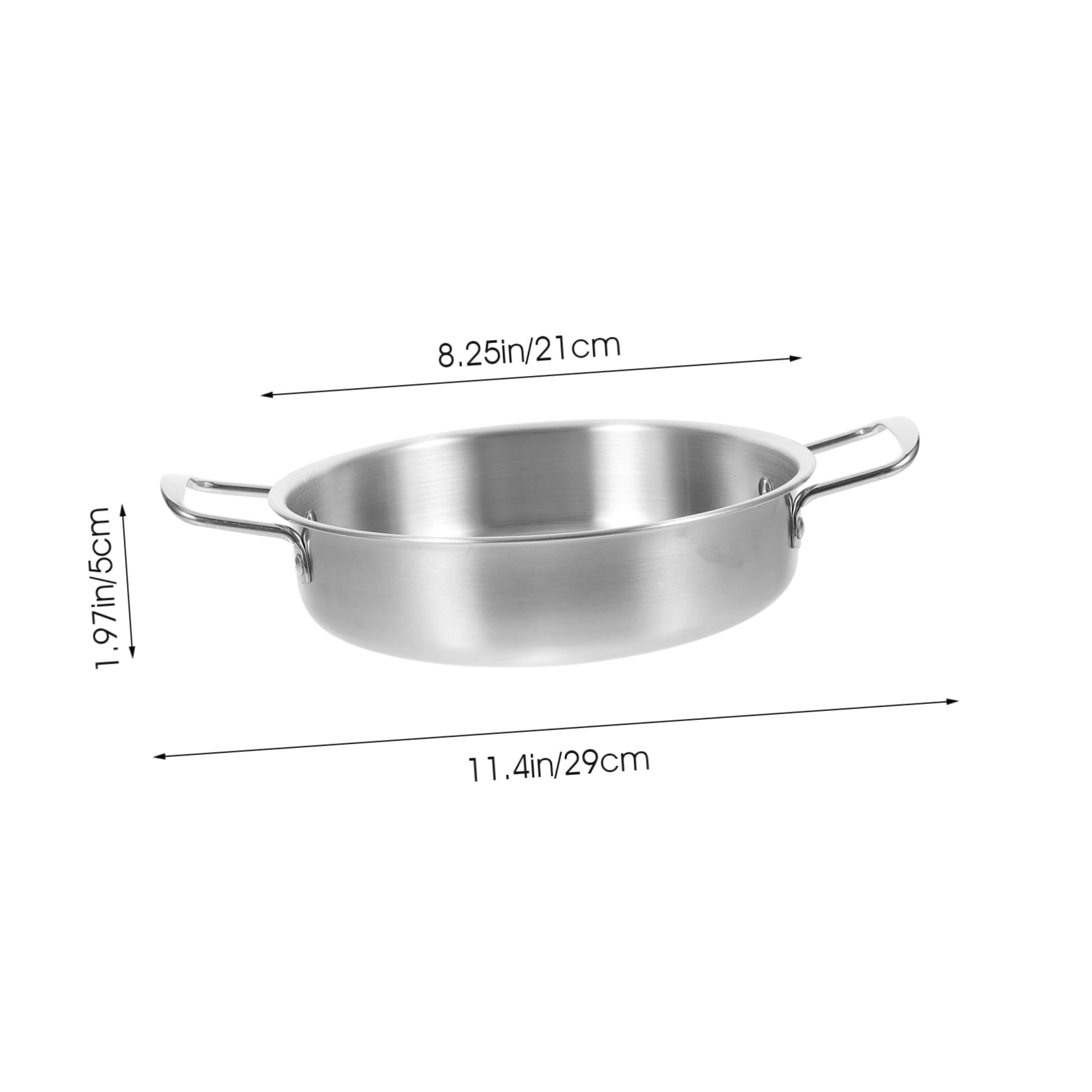 Cabilock Ramen Noodle Pot Stainless Steel Soup Pot with Double Ergonomic Handles for Cooking Seafood Noodles and Soups