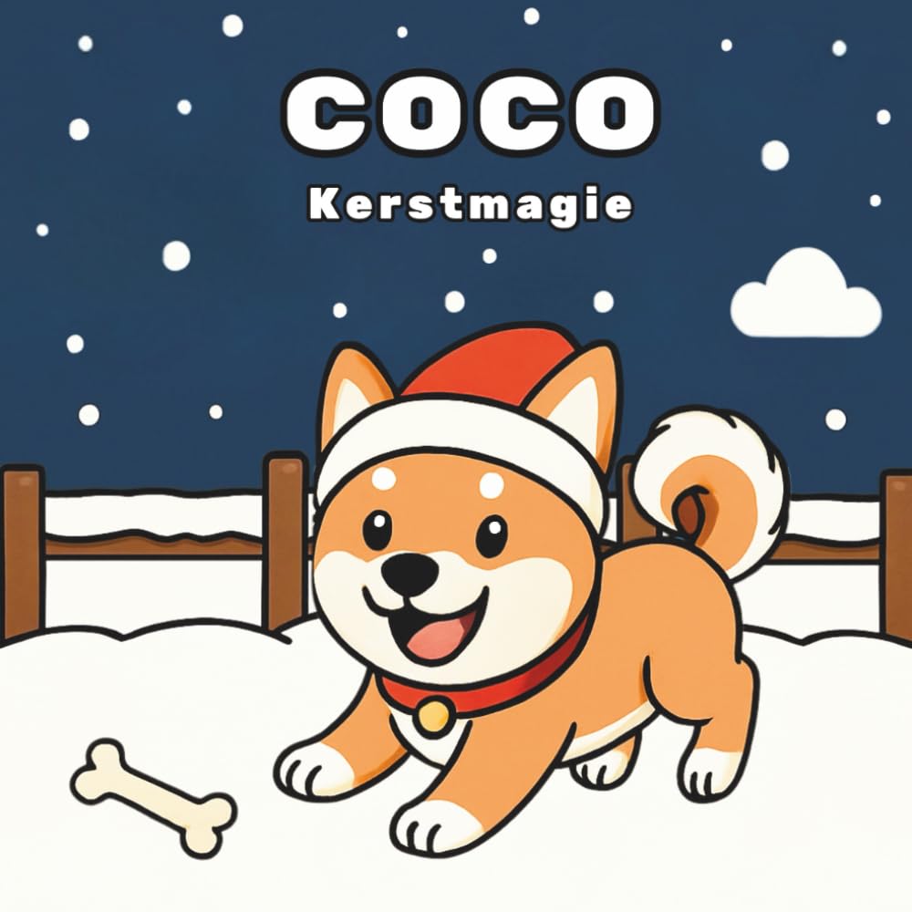 COCO – Kerstmagie: Vier de magie van Kerstmis met Coco, de lieve Shiba Inu – een kleurboek voor alle leeftijden