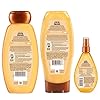Garnier Whole Blends Honey Treasures Repairing Shampoo, Conditioner + Miracle Nectar Leave-In Set for Dry, Damaged Hair (3 Items), 1 Kit (Packaging May Vary)