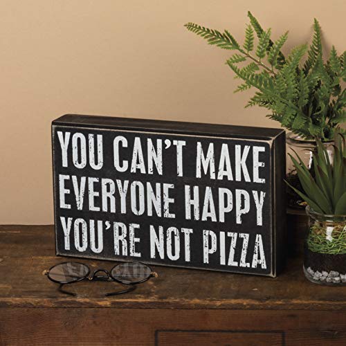 Primitives by Kathy 31099 Classic Black and White Box Sign, 10 x 6-Inches, Not Pizza - Image 4