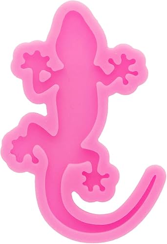 Miniatura 5 de Molde de silicona para llavero de serpiente Gecko brillante y brillante, molde de silicona colgante de resina epoxi para hacer joyas, molde de