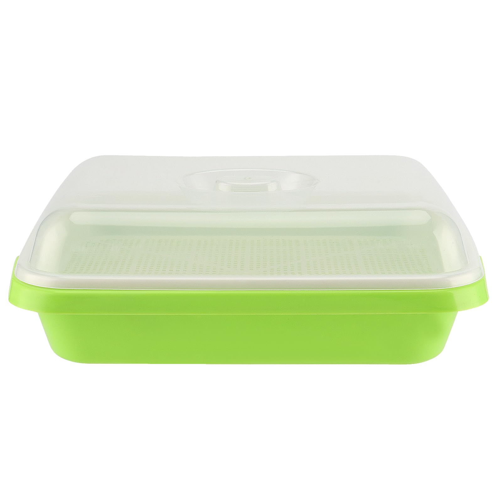 ZOENHOU Lot de 10 plateaux de germination de graines avec couvercles, 33,5 x 25 x 10 cm, plateaux de germination hydroponique, pour germination de germination de serre, herbe de blé, micropousses