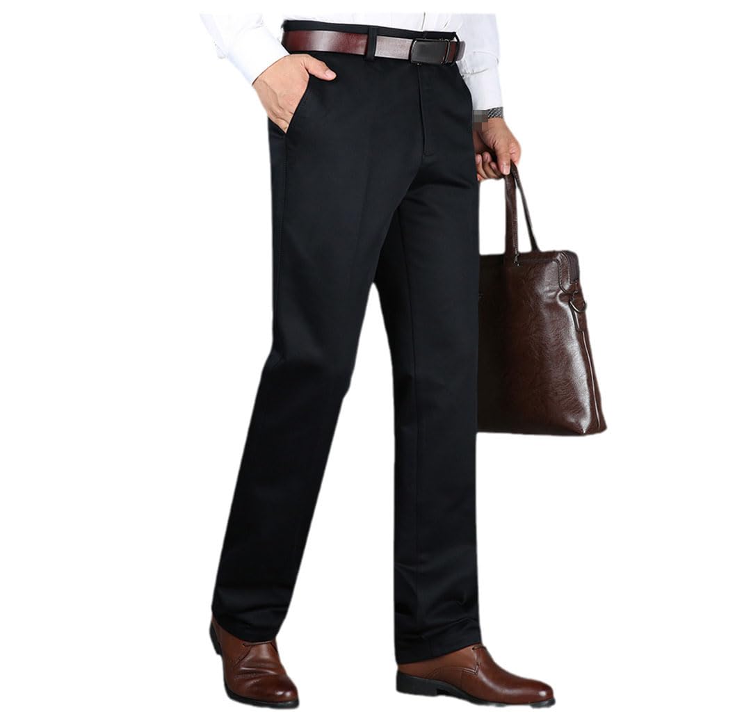 Vogrtcc Pantalones De Traje De Vestir De Negocios Informales De Cintura Alta para Hombres