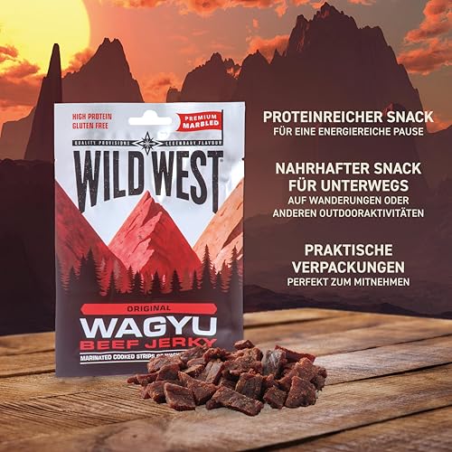 Wild West Wagyu Beef Jerky – 1 x 25g - Trockenfleisch - Protein Snack - High Protein