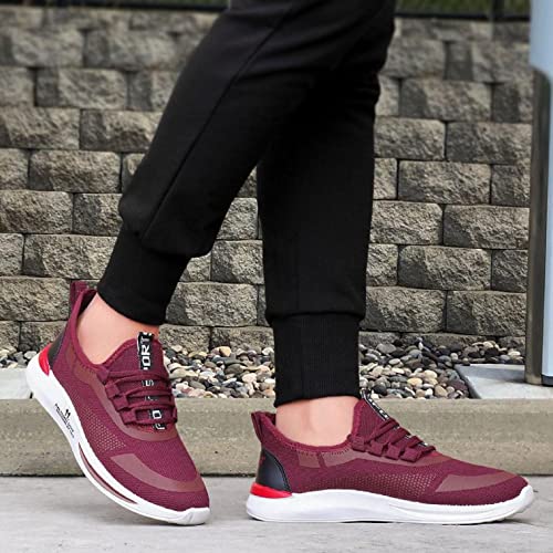 Image of Stylish Casual Sneakers Sports Running Shoes for Men's-(Grey-BAZR-9431-P)