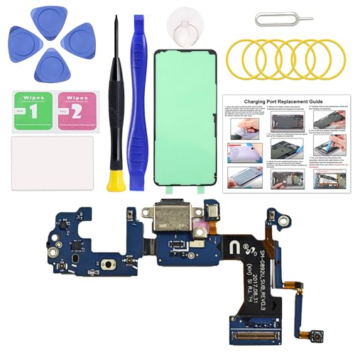 Charging Port Replacement Kit Compatible with Galaxy S8 Active US Version, Dock Board USB-C Connector Only for S8 Active SM-G892U, with Instruction Manual, Toolkit