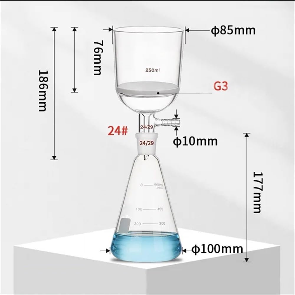 G3 laboratoryjne urządzenie do filtracji próżniowej, sprzęt z rdzeniem piaskowym, urządzenie do ssania lejka 50/100/250/500 ml Sprzęt laboratoryjny
